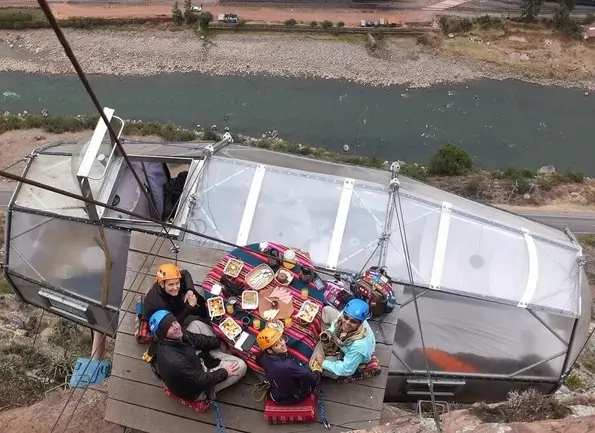 dining on top of our