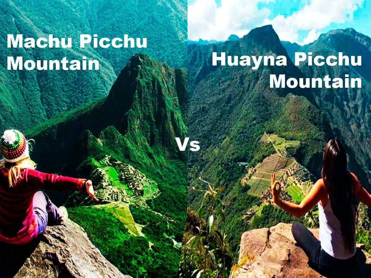 the difference between machu picchu mountain and huayna picchu